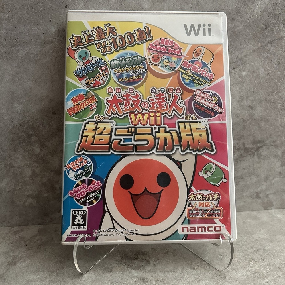 Taiko no Tatsujin Wii Chogouka-ban (Japan) Nintendo Wii CIB Scratched But Works